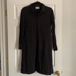 Everlane Button Up Black Dress